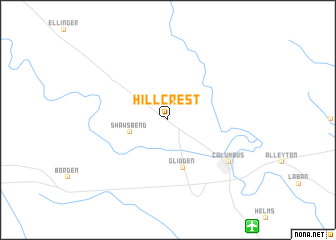 map of Hillcrest