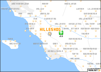 map of Hilleshög