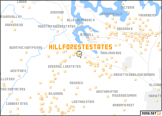 map of Hill Forest Estates