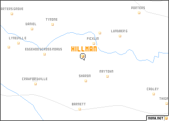 map of Hillman