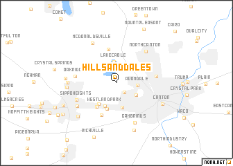 map of Hills and Dales