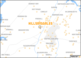 map of Hills and Dales