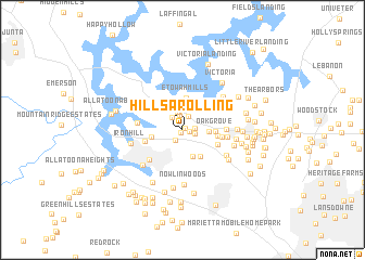 map of Hills-A-Rolling