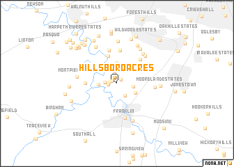 map of Hillsboro Acres