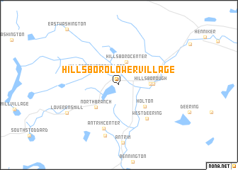 map of Hillsboro Lower Village