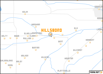 map of Hillsboro