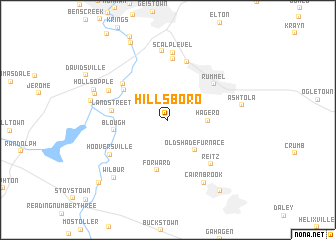 map of Hillsboro