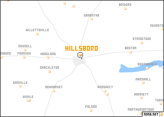 map of Hillsboro