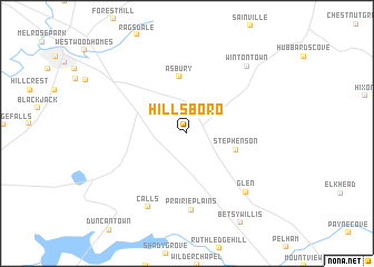 map of Hillsboro