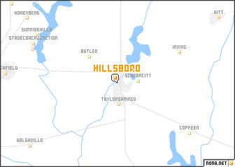 map of Hillsboro