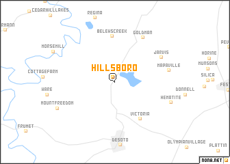 map of Hillsboro