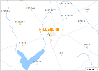 map of Hillsboro