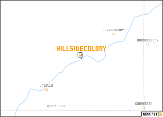 map of Hillside Colony