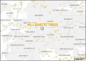 map of Hillside Cottages