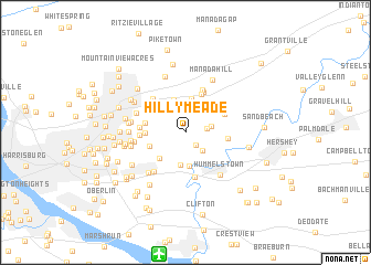 map of Hillymeade