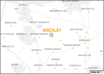 map of Hinckley