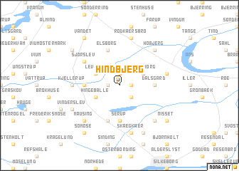 map of Hindbjerg