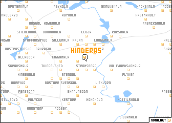 map of Hinderås