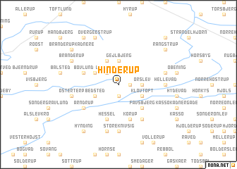 map of Hinderup