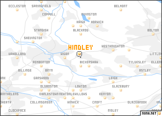 map of Hindley