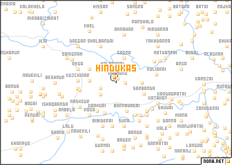 map of Hindukas