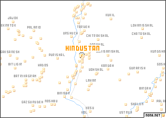 map of Hindūstān