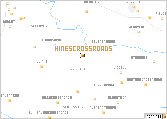 map of Hines Crossroads