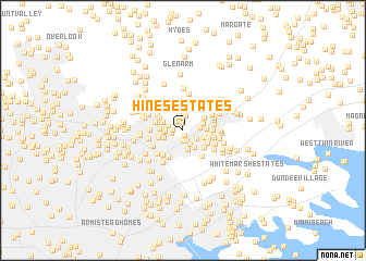 map of Hines Estates