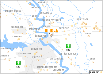 map of Hinkle