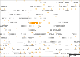 map of Hinrichsfehn