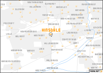 map of Hinsdale