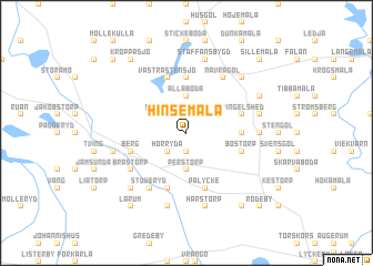 map of Hinsemåla