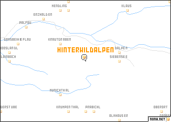 map of Hinterwildalpen