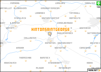 map of Hinton Saint George