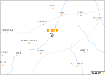 map of Hinze