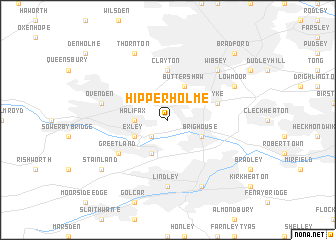 map of Hipperholme