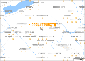 map of Hippolytpuszta