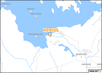 map of Hīrākūd