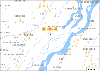 map of Hīrānwāli