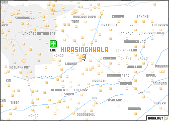 map of Hira Singhwāla
