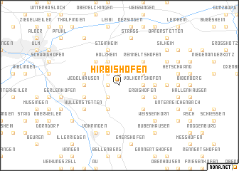 map of Hirbishofen