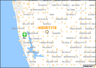 map of Hiripitiya