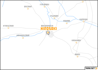 map of Hirosaki