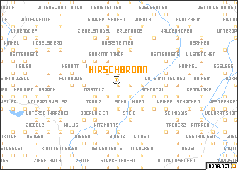 map of Hirschbronn