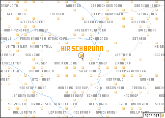 map of Hirschbrunn