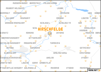 map of Hirschfelde