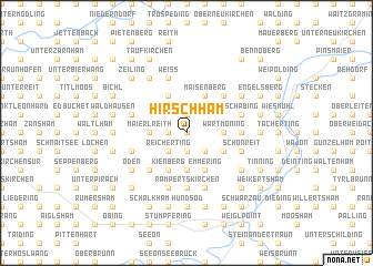 map of Hirschham