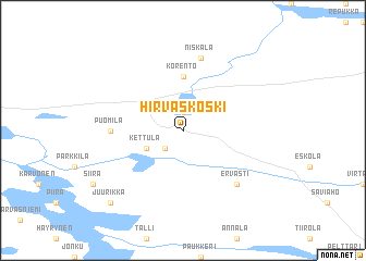 map of Hirvaskoski