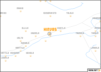 map of Hirvas