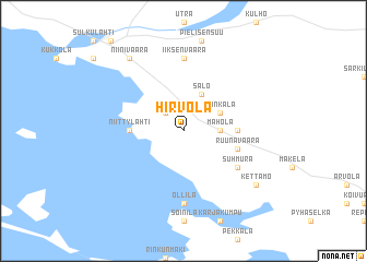 map of Hirvola